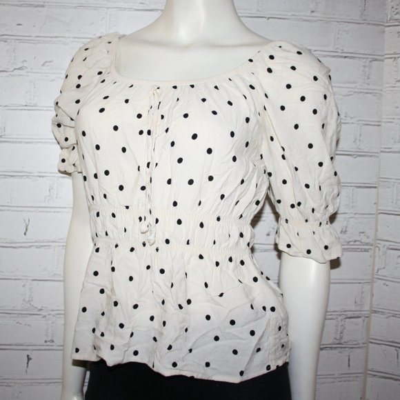 ⚪️⚫️ No Boundaries · Polka Dot Blouse · Size Small - Picture 1 of 5
